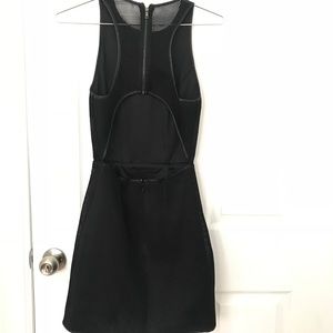 Backless bodycon little black dress